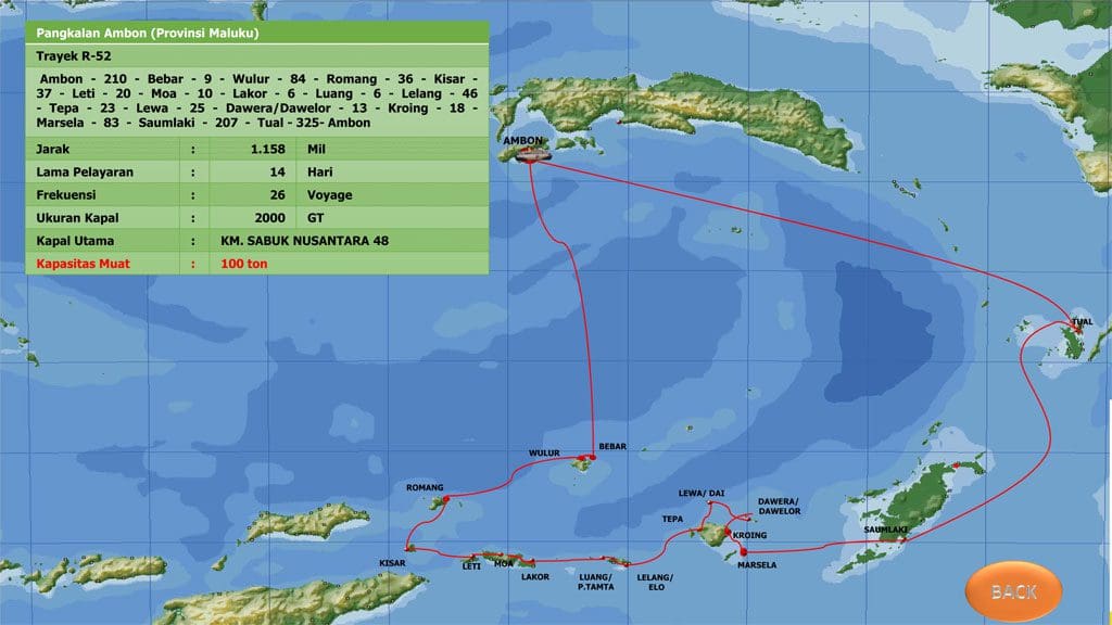 A map showing the route of a cruise in the caribbean.