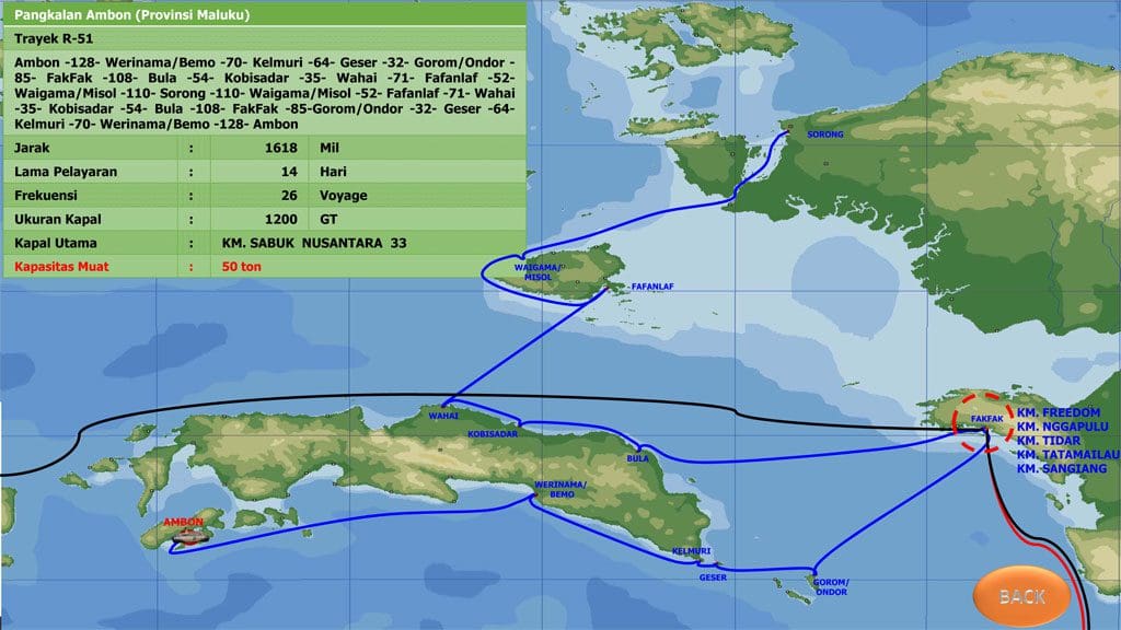 A map showing the route of a voyage to the caribbean.