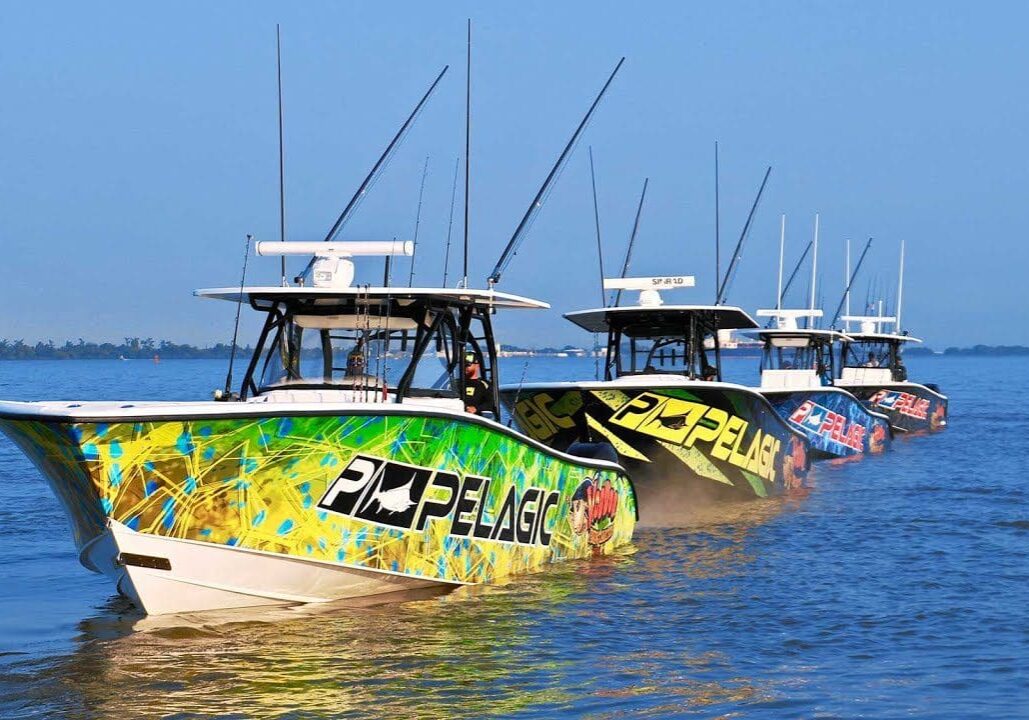 A fleet of fishing boats in the water, offering rewarding opportunities for yacht enthusiasts.